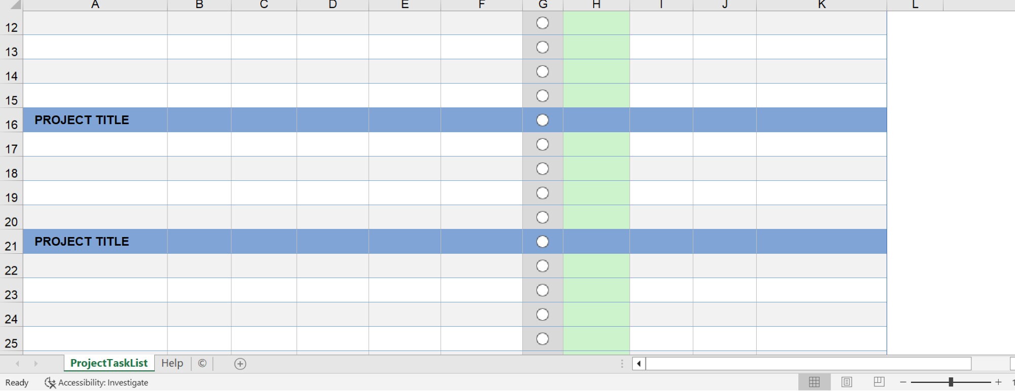 Project Task List Template - Etsy