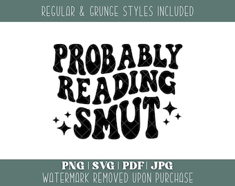 Probablemente leyendo obscenidades SVG: Diseño de club de lectura picante (descarga digital)