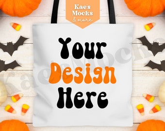 Halloween Tragetasche Mockup: All Over Print POD Vorlage (Digitaler Download)