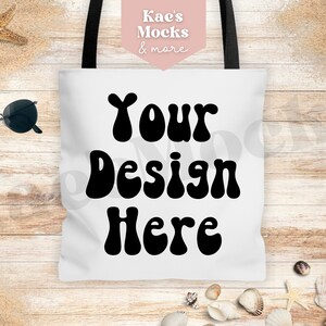 AOP Tote Bag Beach Mockup, Summer, Sand, All Over Print Tote Bags, POD Mockup, Small Business Craft Template, Digital Mockup, POD Image