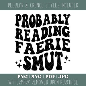 Livro Faerie Smut Svg PNG: Design de leitor picante (download digital)