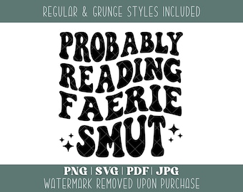 Libro de hadas obscenidades SVG PNG: Diseño de lector picante (descarga digital)