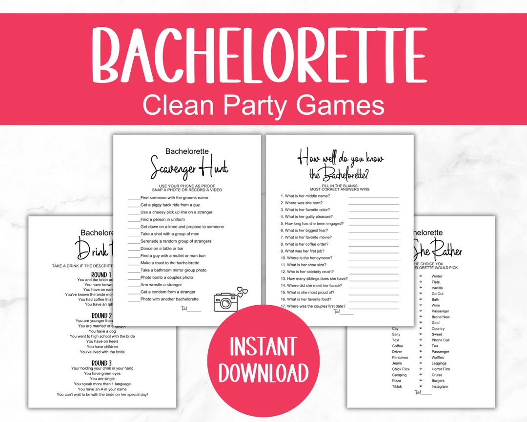 Bachelorette Party Games, Clean Bachelorette Games, Bachelorette Party