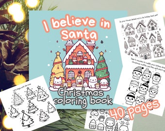 Christmas Coloring Pages Journey: Adult Coloring Pages Christmas - I Believe in Santa