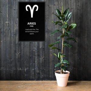 Zodiac Sign Poster | Astrology Wall Art | Horoscope Print | Celestial Decor | Gift for Zodiac LoversFramed poster