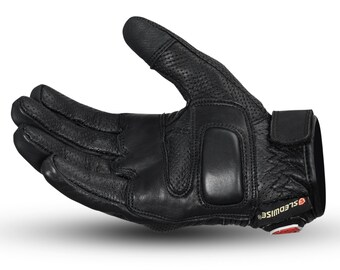 Leather Motorcycle Gloves for Men- 100% Cowhide Leather