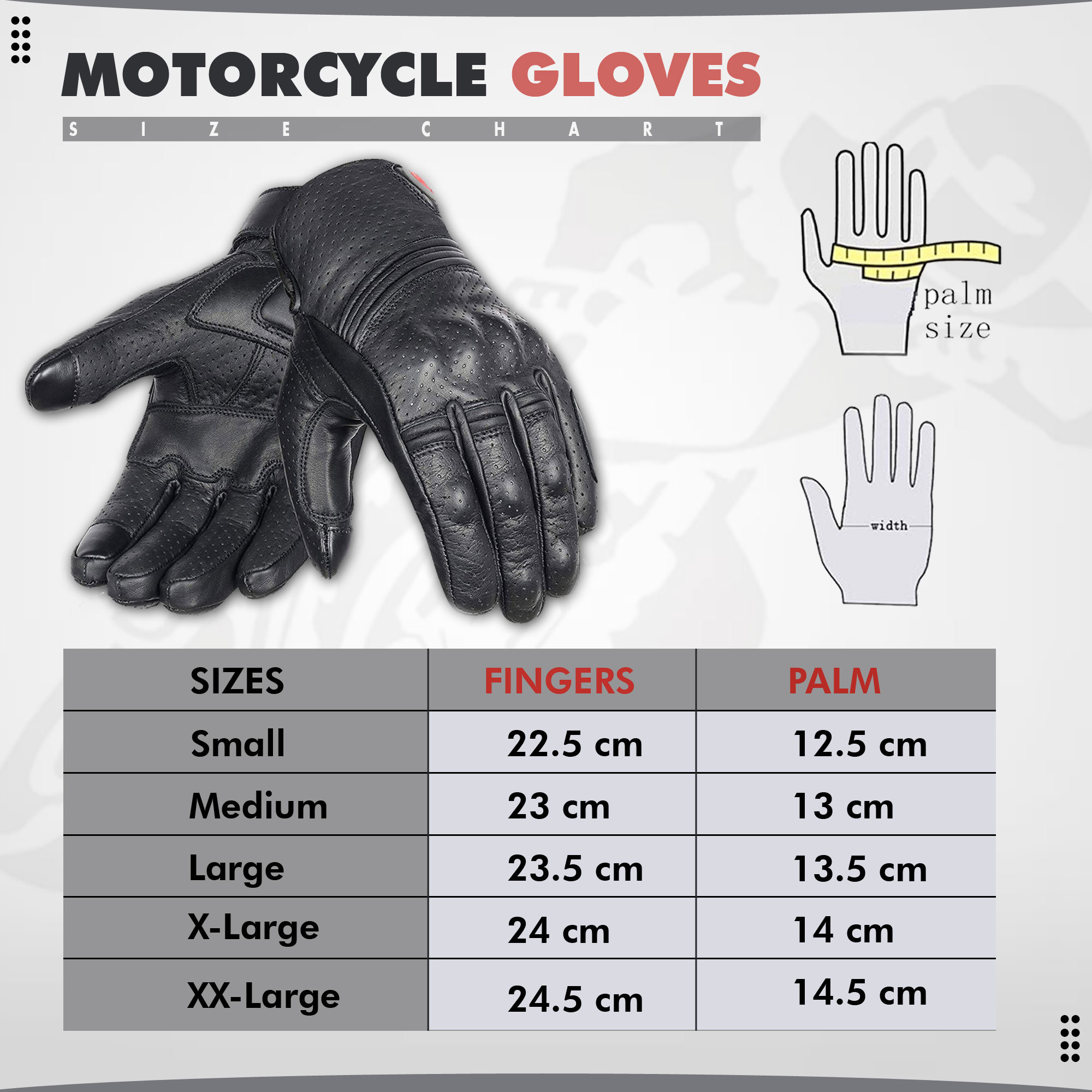 SM Blade Men's Motorcycle Riding Gloves - 100% Cowhide Leather, Knuckle Armor, Long Cuff