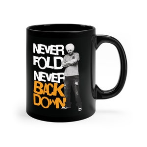 Never fold never backdown Punjabi Black Mug | Moosewala Mug