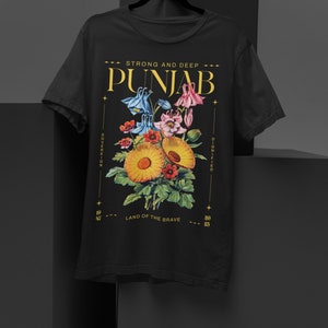 Punjab flowers oversized T-shirt by dmerchs  | Punjabi Gift | Punjab T-shirt | Punjabi | Punjab | DMERCHS | Kaur | Kaur Shirt | Kaur T-shirt