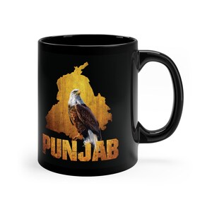 Punjab Black Mug | Punjabi Gift | Punjab Coffee Mug | Punjabi mug | Punjab coffee mug | DMERCHS Mugs | Desi Gift | Desi Mug | Coffee Mugs