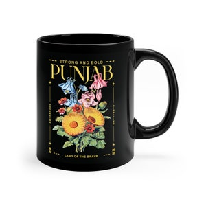 Punjab Black Mug | Punjabi Gift | Punjab Coffee Mug | Punjabi mug | Punjab coffee mug | DMERCHS Mugs | Desi Gift | Desi Mug | Coffee Mugs