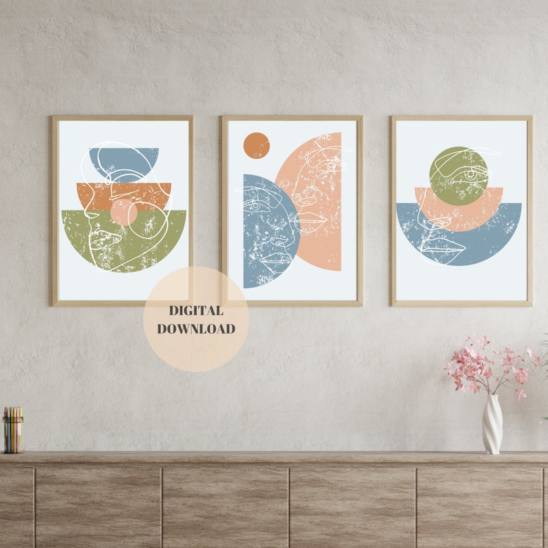 Boho Wall Art Prints No Frame Set of 3 Wall Art Bohoboho Etsy