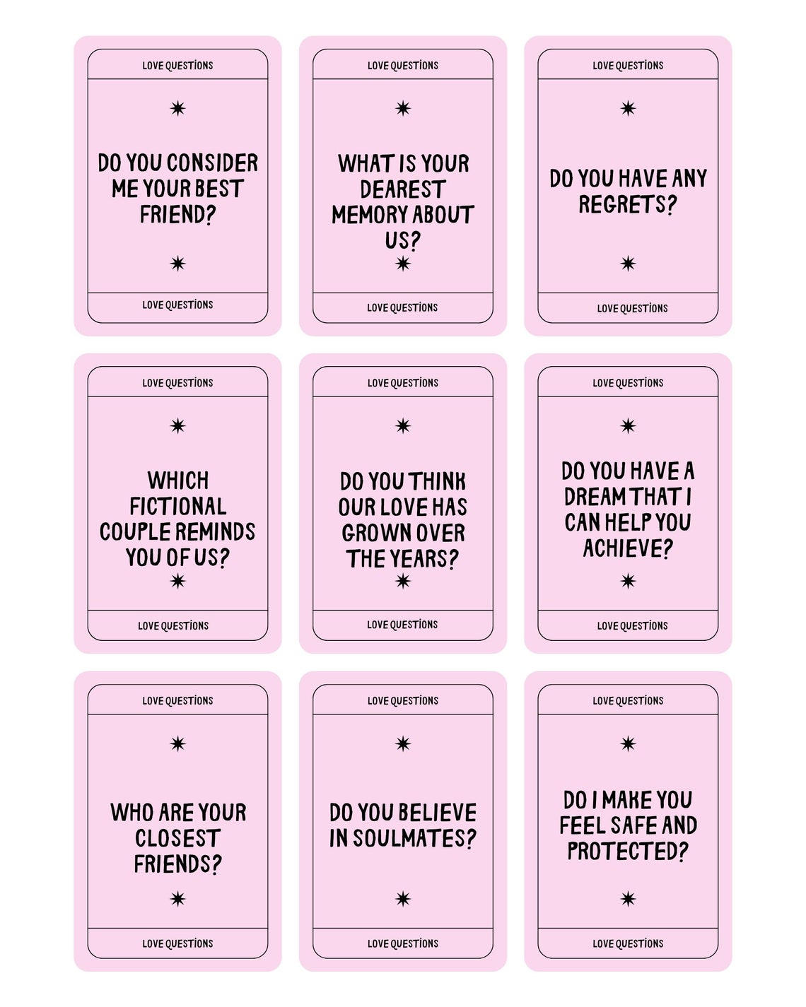 Couple Question Cards, Couple Conversation Questions, Relationship ...