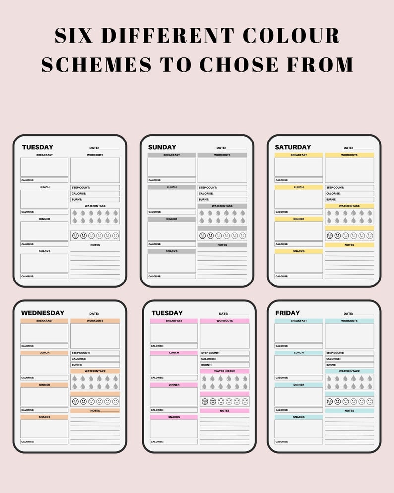 Daily Food Diary Printable, A4 A5 Printable Daily Food Journal ...