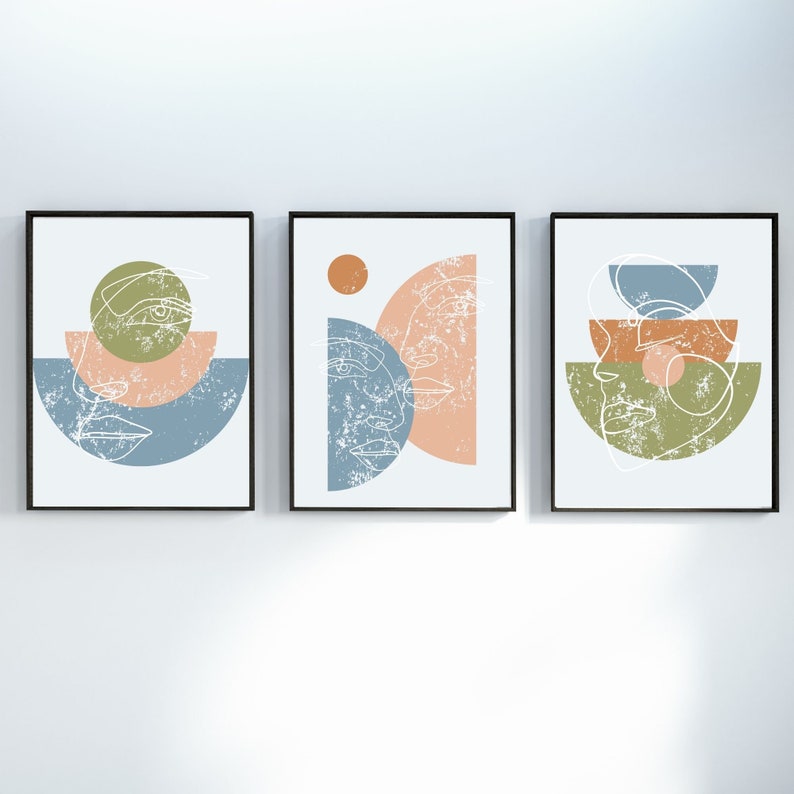 Boho Wall Art Prints No Frame Set of 3 Wall Art Bohoboho Etsy