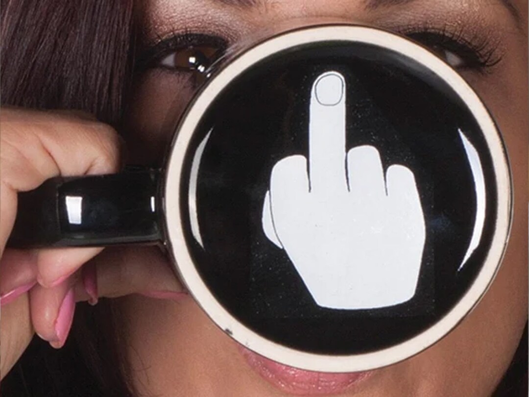 Middle Finger Coffee Mug Good Day Creative Good Gift Etsy