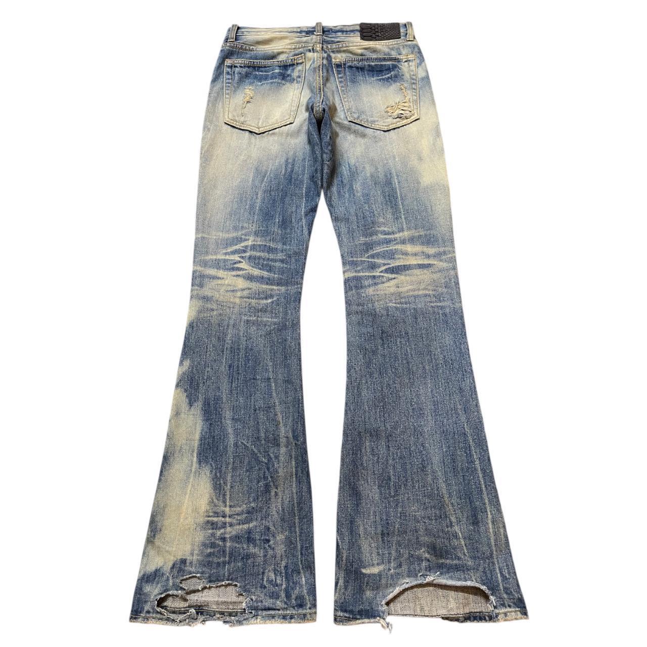 Vintage G.O.A. Mud Wash Distressed Style Destroyed Wide Leg Flare