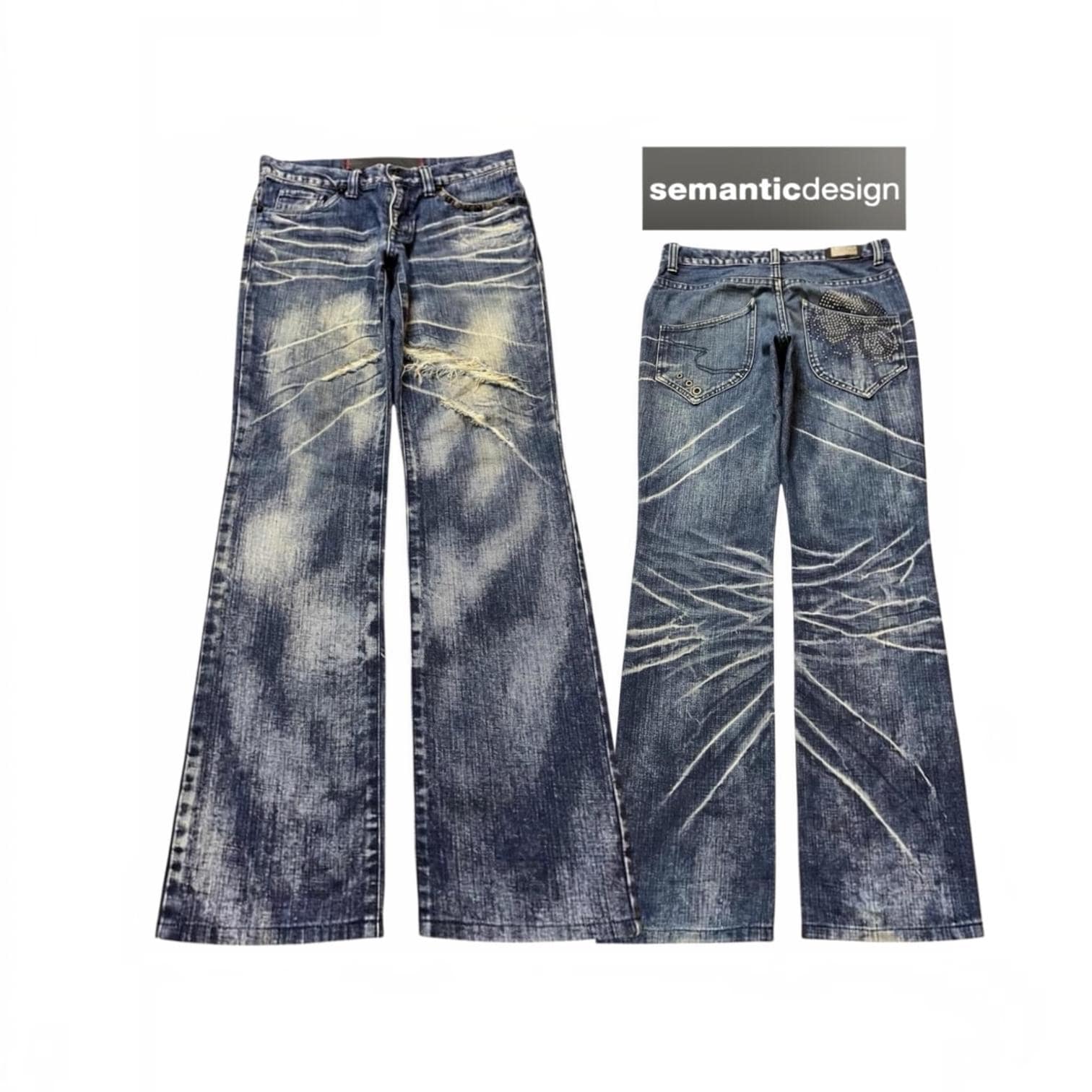 Hysteric Glamour Studded Jeans - Etsy