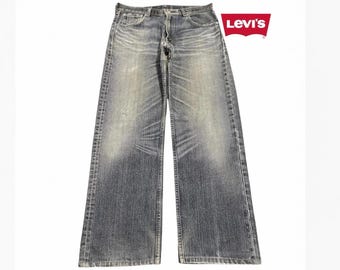 Vintage 90s Levis 503 Mud Wash Faded Clawmark Style Relaxed Wide Leg Jeans