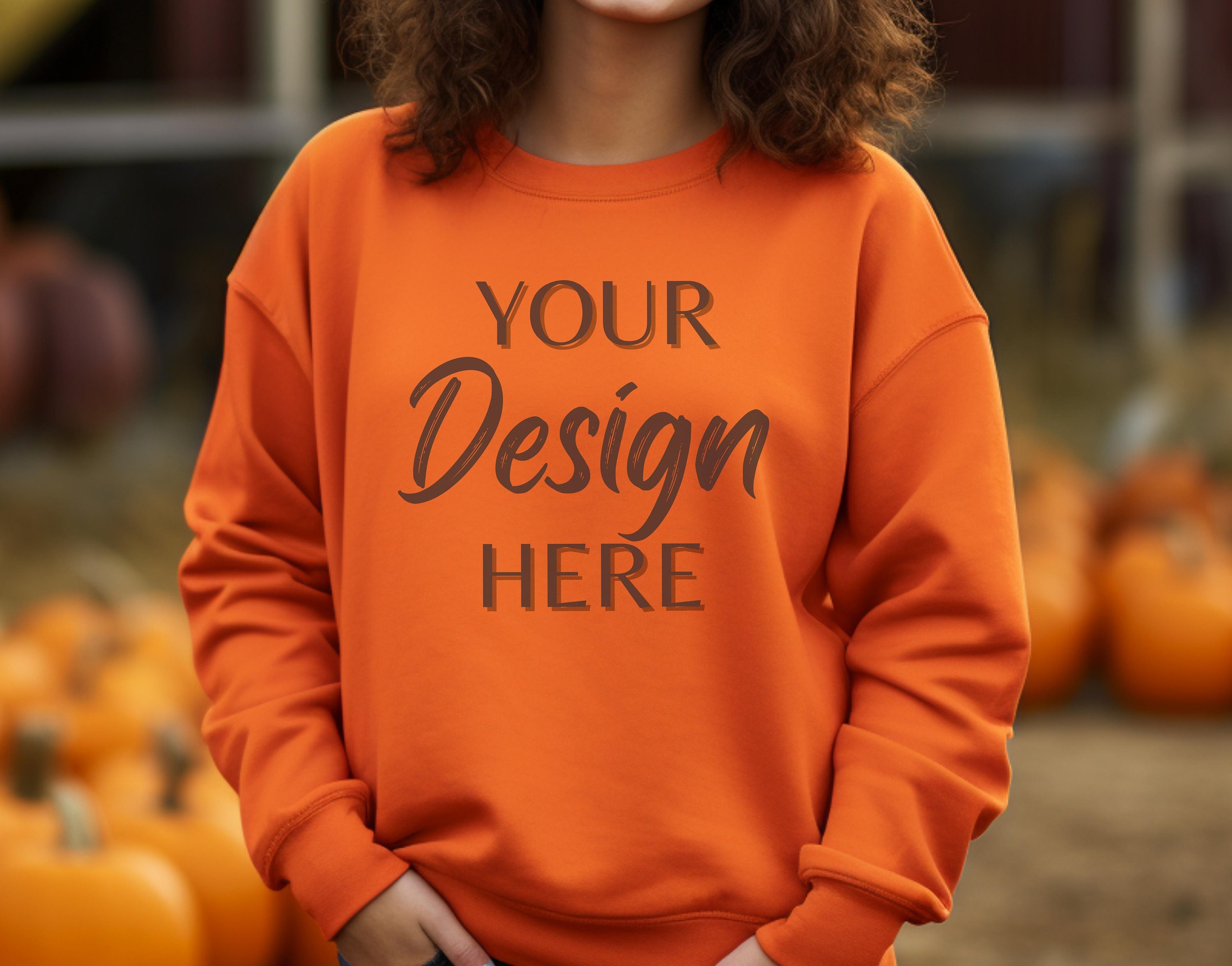 Red hot sale orange sweatshirt