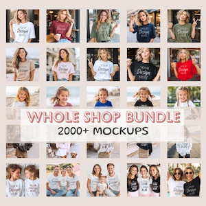Whole Shop Bundle, Entire Shop Mockup Bundle, Bella Canvas 3001 Bundle, Gildan 18000 Bundle, Kids Mockups Bundle, The Whole Shop Bundle Pass