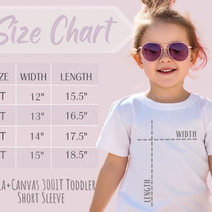 Bella Canvas 3001Т Tabla de tallas, 3001Т Tabla de tallas de manga corta para niños pequeños, Tabla de tallas de camisetas unisex para niños, Tabla de medidas de camisetas para niños pequeños 3001T