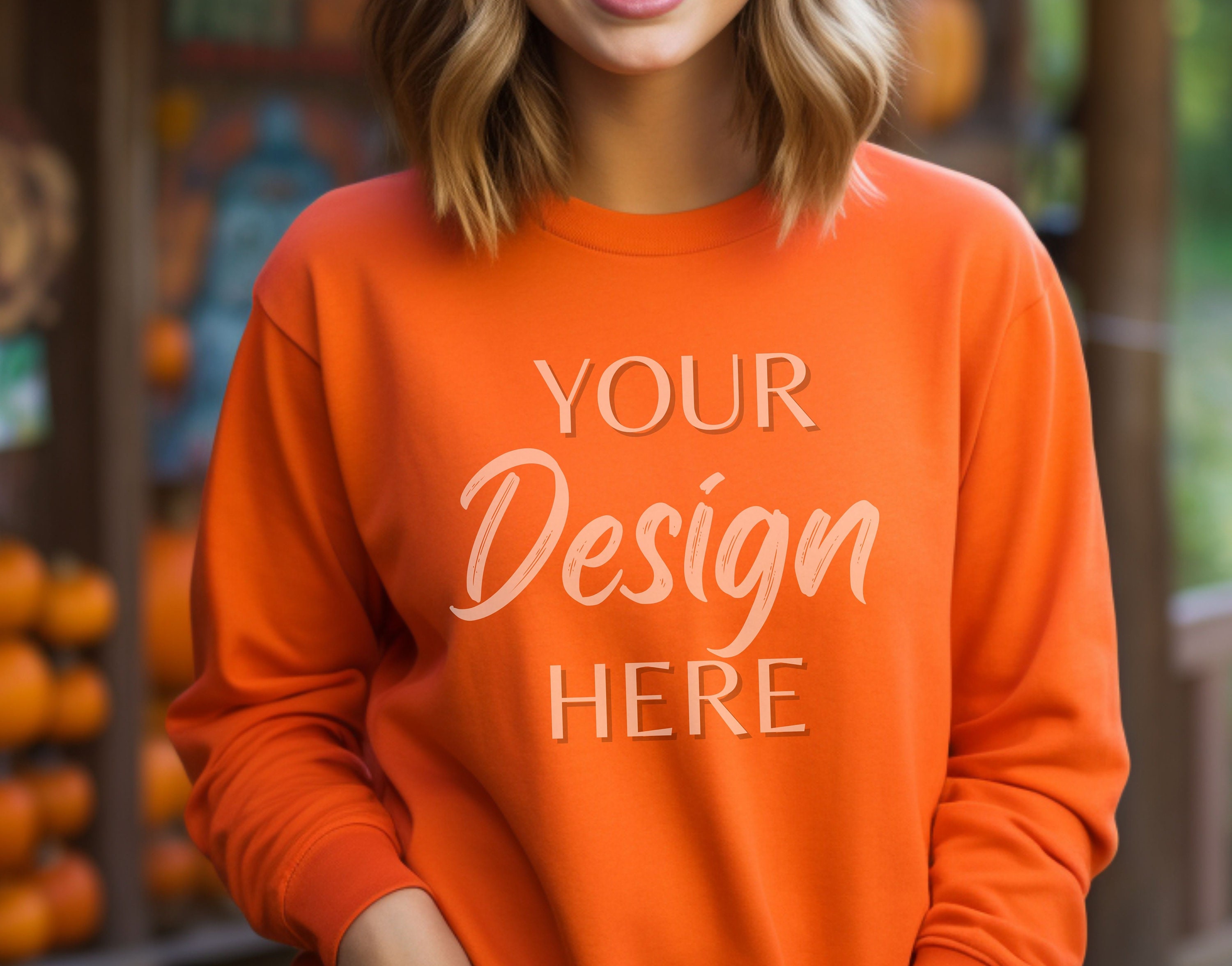 Orange Sweatshirt 