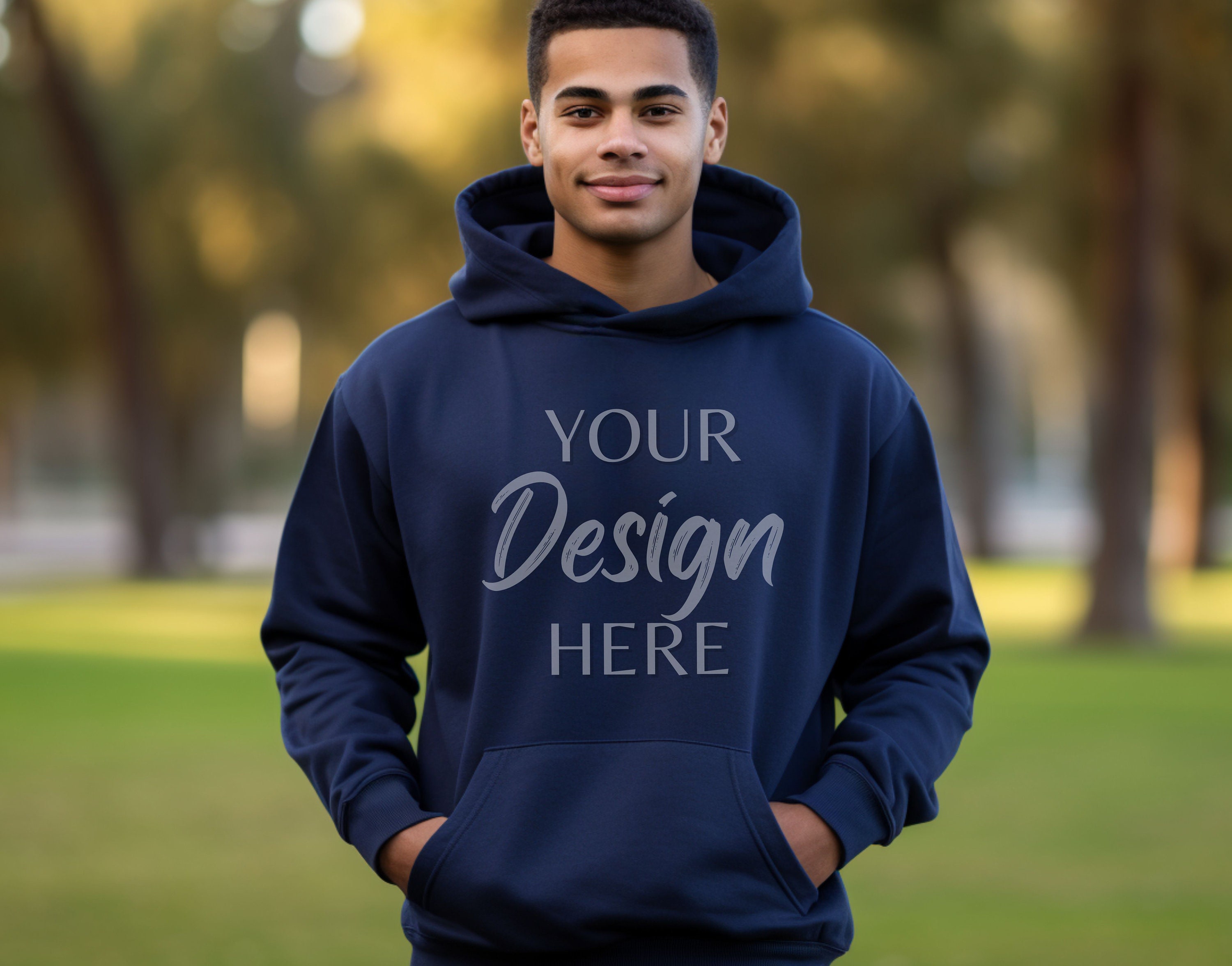 Dark Blue Hoodie Etsy UK