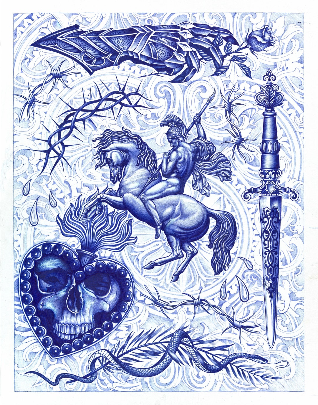 Bic Pen Art Prints Etsy