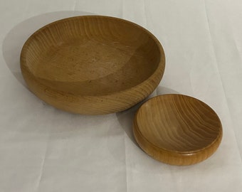 Ash Wood Plate for Children and Small Handmade Ravioli Cup Folk Art / Gifts / Ecological Picnic Tableware / Baby Bowl