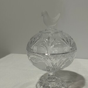 Bonbonnière en Cristal d'Arques France  Boîte Vintage 1970  Drageoir Verre Décoration  Sucrier Art de la Table  Pot Décoration  Design Chic