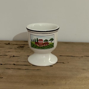 Villeroy & Boch porcelain egg cup design Naïf Rare decor Art of the table Luxembourg egg casserole Collection height 5.7cm neck diameter 5.2