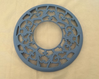 Dessous De Plat Vintage En Métal Argenté - Décor Canard Brillant