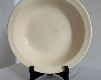 Deep dish Digoin Sarreguemines 1930 French manufacturer Old beige model Serving dish diam 27.4 x 5 cm high Table service