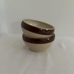 2 Digoin Bowls in Enamelled Stoneware Old 1970 France Salad Bowl Countryside Rustic Mixing Bowl Pottery Decoration Large Breakfast Bowl