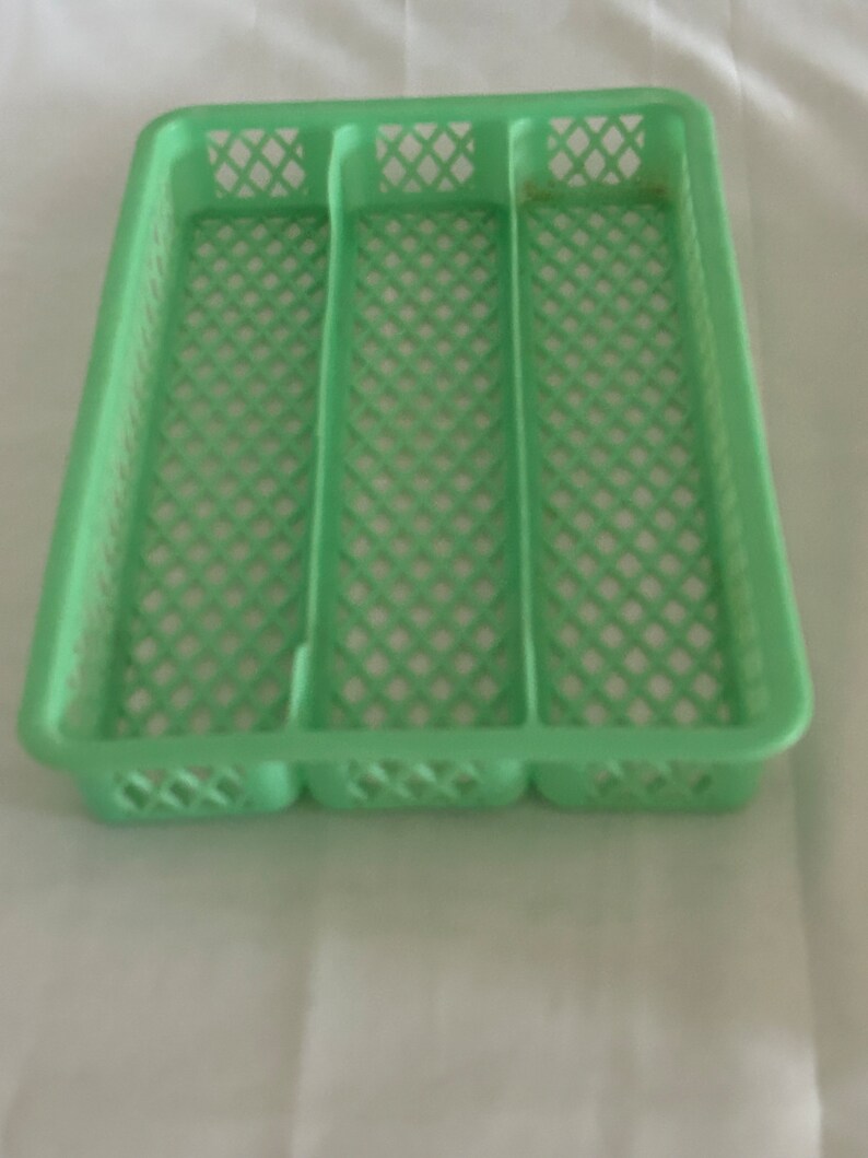 Vintage Plastic Cutlery Rack for Drawer/Knife Tray, Forks, Spoons/Household Locker/Kitchen Utensil/Box/Support image 6