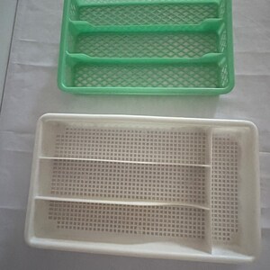 Vintage Plastic Cutlery Rack for Drawer/Knife Tray, Forks, Spoons/Household Locker/Kitchen Utensil/Box/Support image 8