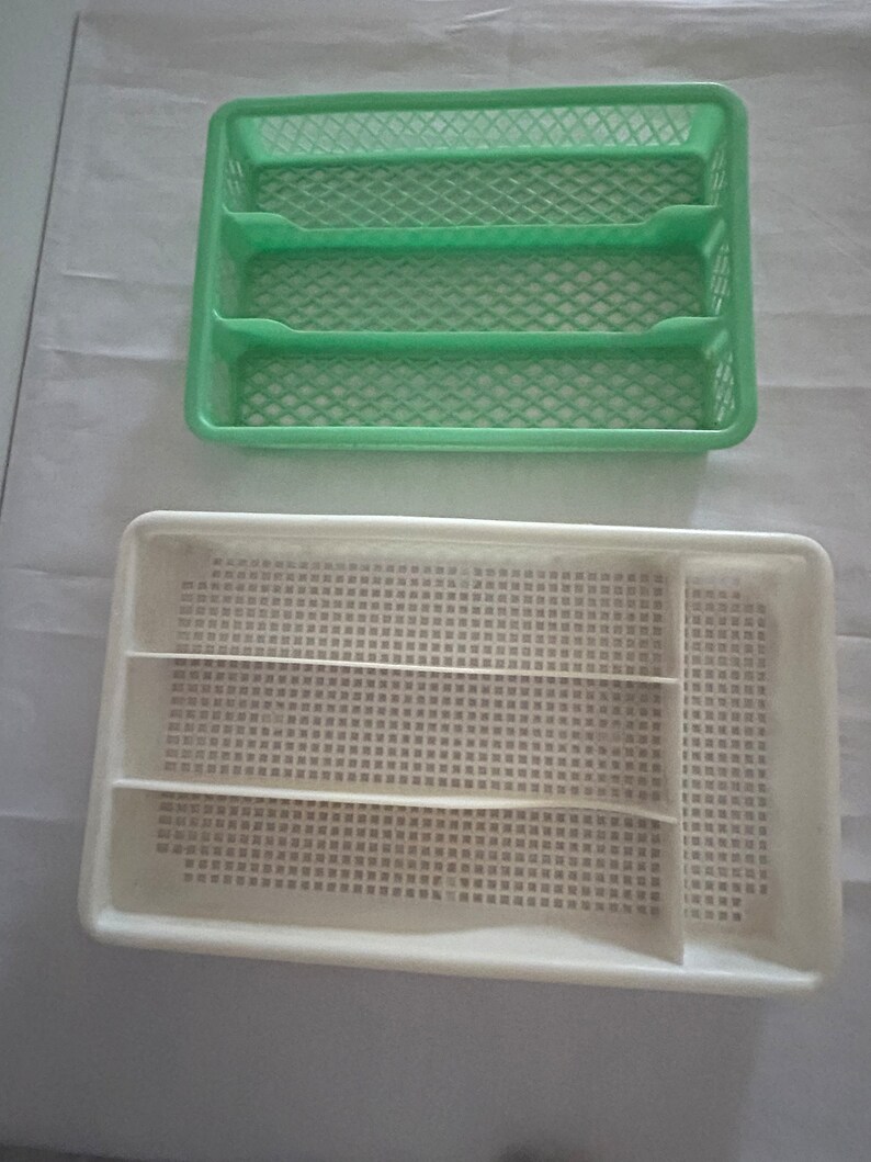 Vintage Plastic Cutlery Rack for Drawer/Knife Tray, Forks, Spoons/Household Locker/Kitchen Utensil/Box/Support image 8