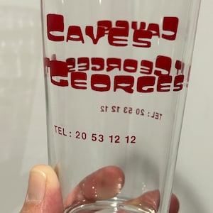 Rare Set of 5 Old Advertising Glasses 1955 Caves St Georges France/Table Service/Collection/Container/Coffee Bar Utensil/Decoration