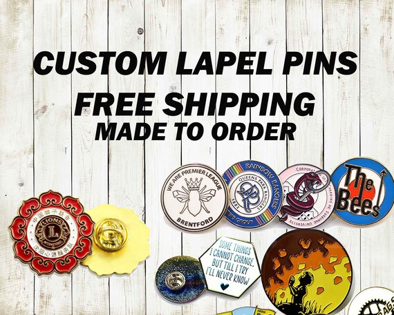 100 Custom Lapel Pins Wholesale Enamel Pins Quality Metal Pins 2D or 3D  Various Finish and Plating 