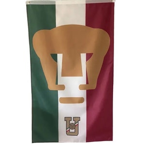 Pumas UNAM Retro Tri Mexico New 3x5&#39; Soccer Flag Banner Futbol Bandera 90x150cm Unam