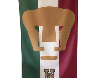 Pumas UNAM Retro Tri Mexico New 3x5' Soccer Flag Banner Futbol Bandera 90x150cm Unam