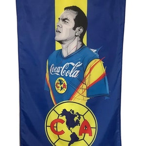 Amérique, Mexique, football de futbol, nouveau drapeau 3 x 5 pi, bannière sportive Bandera Aguilas 90 x 150 cm Cuauhtemoc Blanco Aguilas