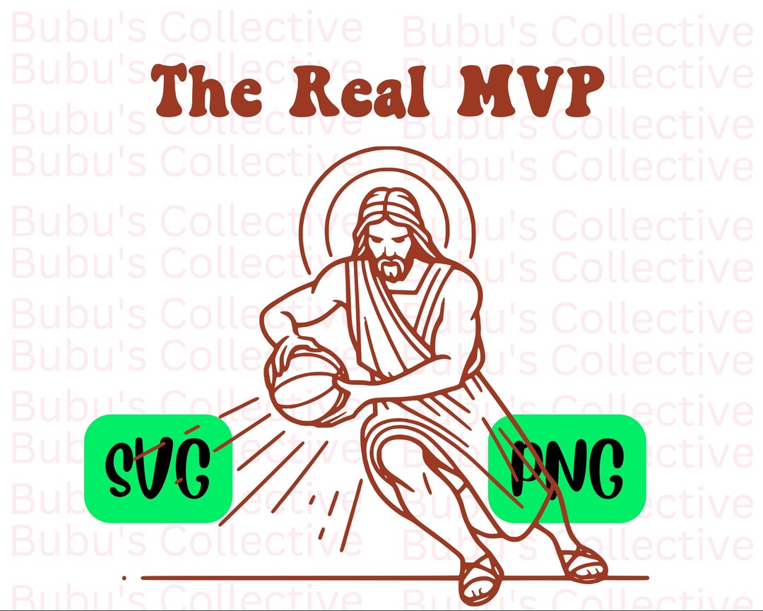 Jesus Basketball SVG, Christian Easter PNG, Religious Faith Retro Groovy Clip Art for