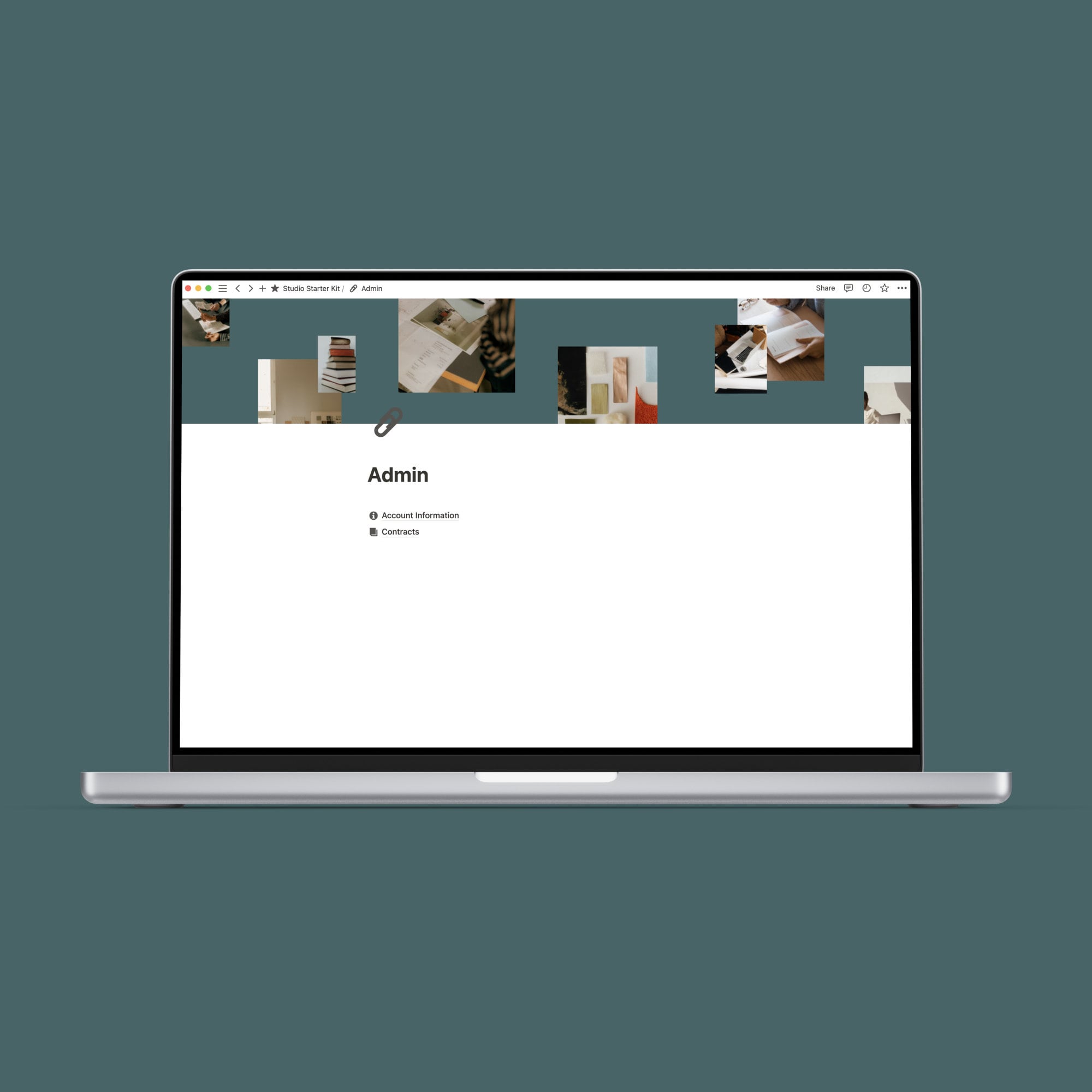 Studio Starter Kit Notion Template Etsy