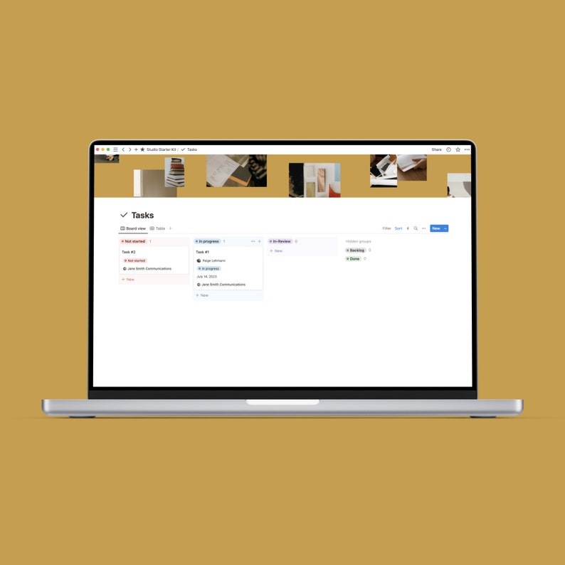 Studio Starter Kit Notion Template Etsy