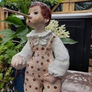 Pinochio artwork, pinochio collection, pinochio handmade and signed, pinochio stands alone, pinochio unique model, iéhcâm repap