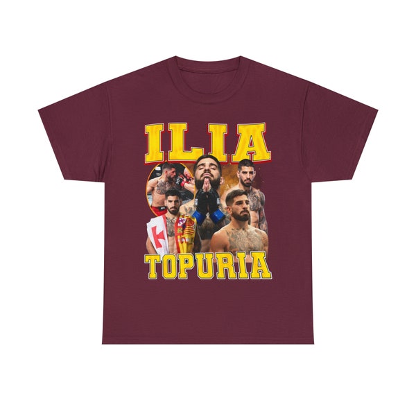 Ilia Topuria Vintage MMA Retro Tee - Embrace the Future Featherweight Champion!