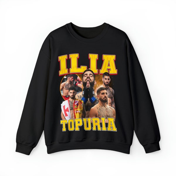 Ilia Topuria Vintage MMA Retro Sweater - Embrace the Future Featherweight Champion!