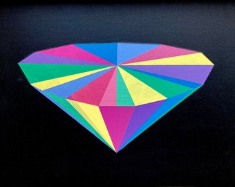 Contemporary Art | Diamond | Graphic Art | rainbow | Magic for your everyday life | Colorful art